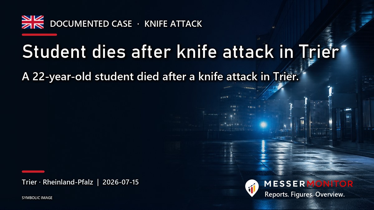 Title image: Student dies after knife attack in Trier. A 22-year-old student died after a knife attack in Trier..