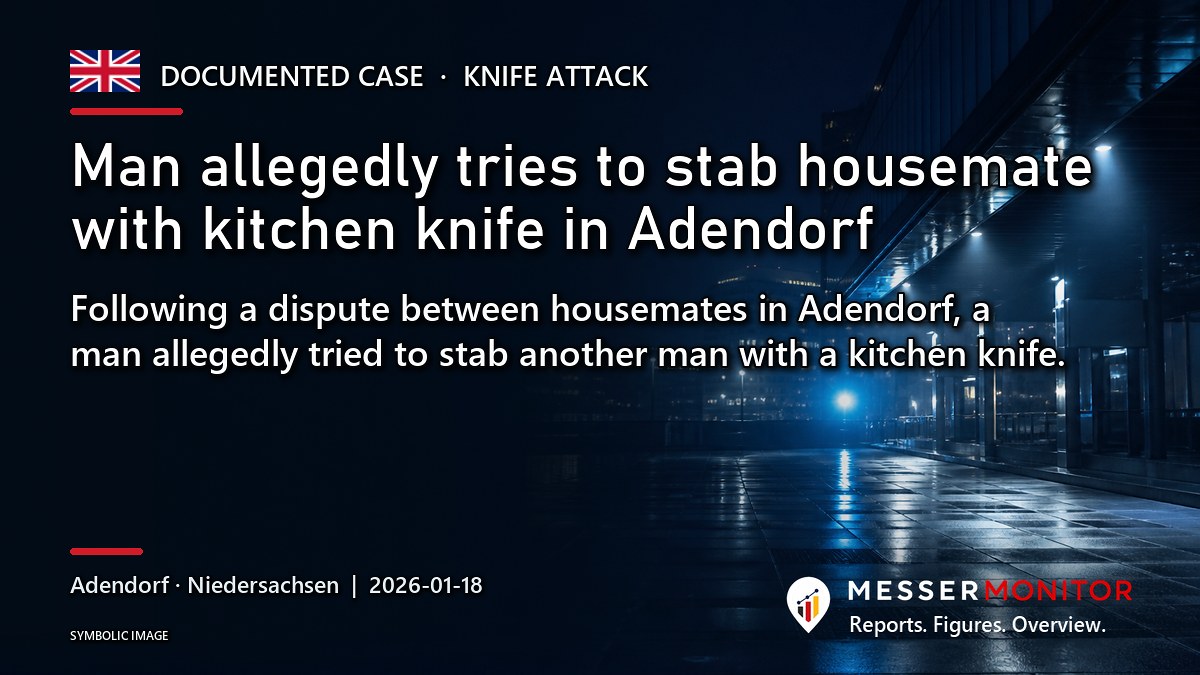 Title image: Man allegedly tries to stab housemate with kitchen knife in Adendorf. Following a dispute between housemates in Adendorf, a man allegedly tried to stab another man with a kitchen knife..