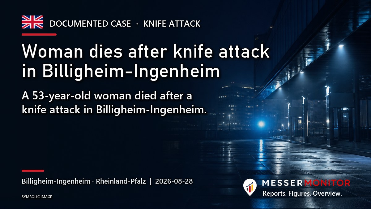 Title image: Woman dies after knife attack in Billigheim-Ingenheim. A 53-year-old woman died after a knife attack in Billigheim-Ingenheim..