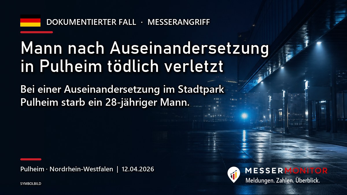 Titelgrafik: Mann nach Auseinandersetzung in Pulheim tödlich verletzt. Bei einer Auseinandersetzung im Stadtpark Pulheim starb ein 28-jähriger Mann..