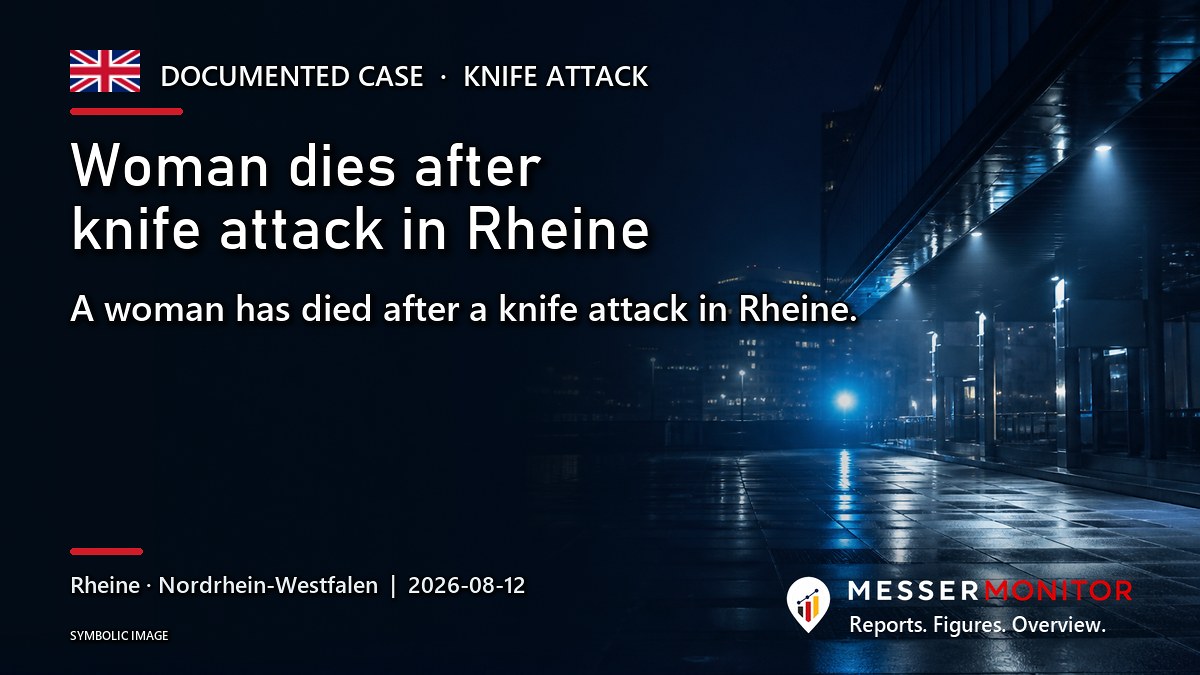 Title image: Woman dies after knife attack in Rheine. A woman has died after a knife attack in Rheine..