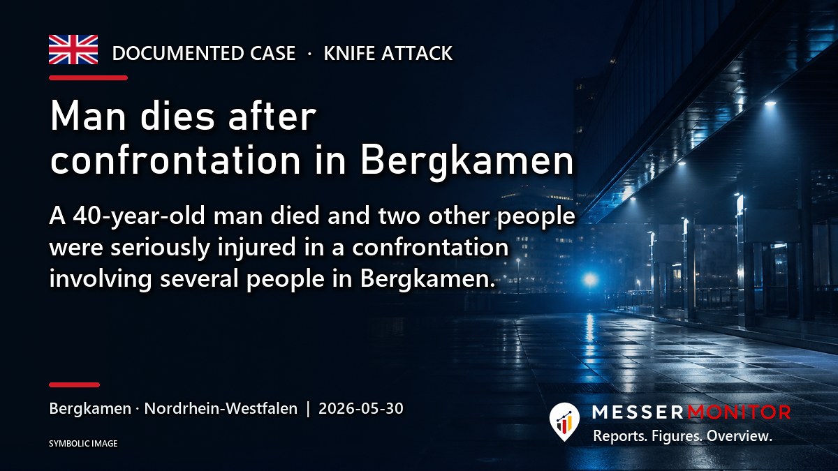 Title image: Man dies after confrontation in Bergkamen. A 40-year-old man died and two other people were seriously injured in a confrontation involving several people in Bergkamen..