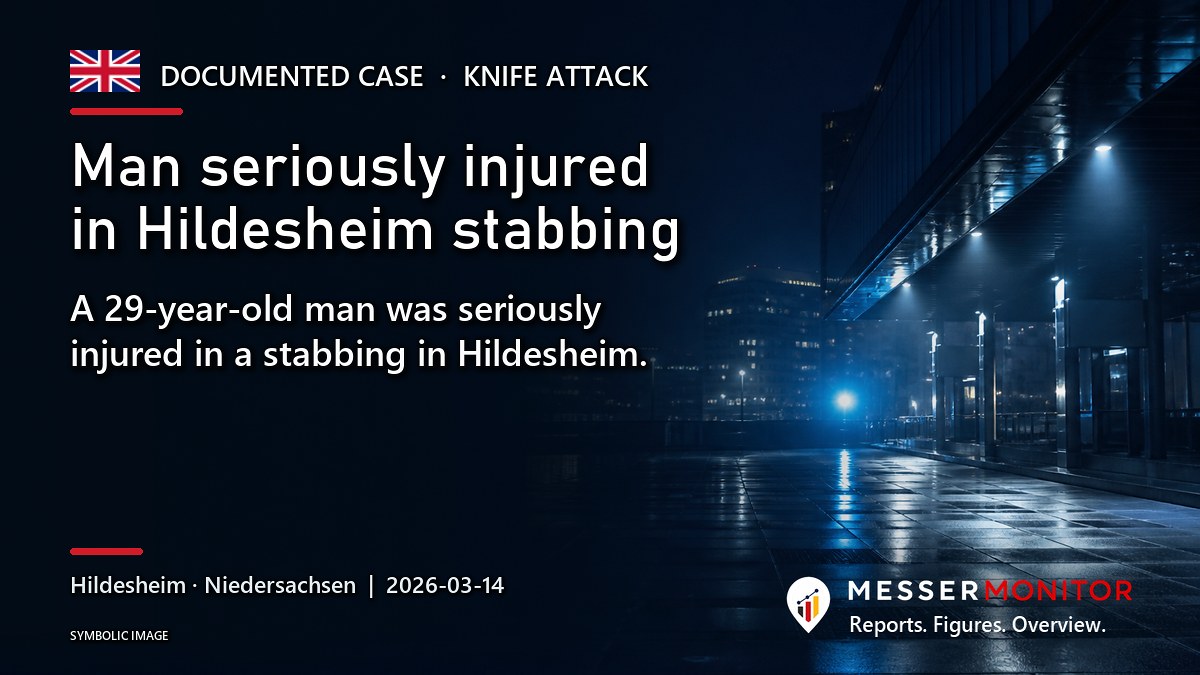Title image: Man seriously injured in Hildesheim stabbing. A 29-year-old man was seriously injured in a stabbing in Hildesheim..