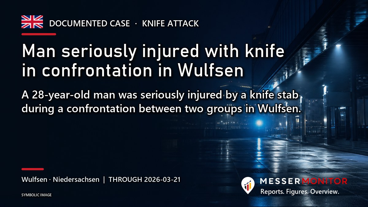 Title image: Man seriously injured with knife in confrontation in Wulfsen. A 28-year-old man was seriously injured by a knife stab during a confrontation between two groups in Wulfsen..